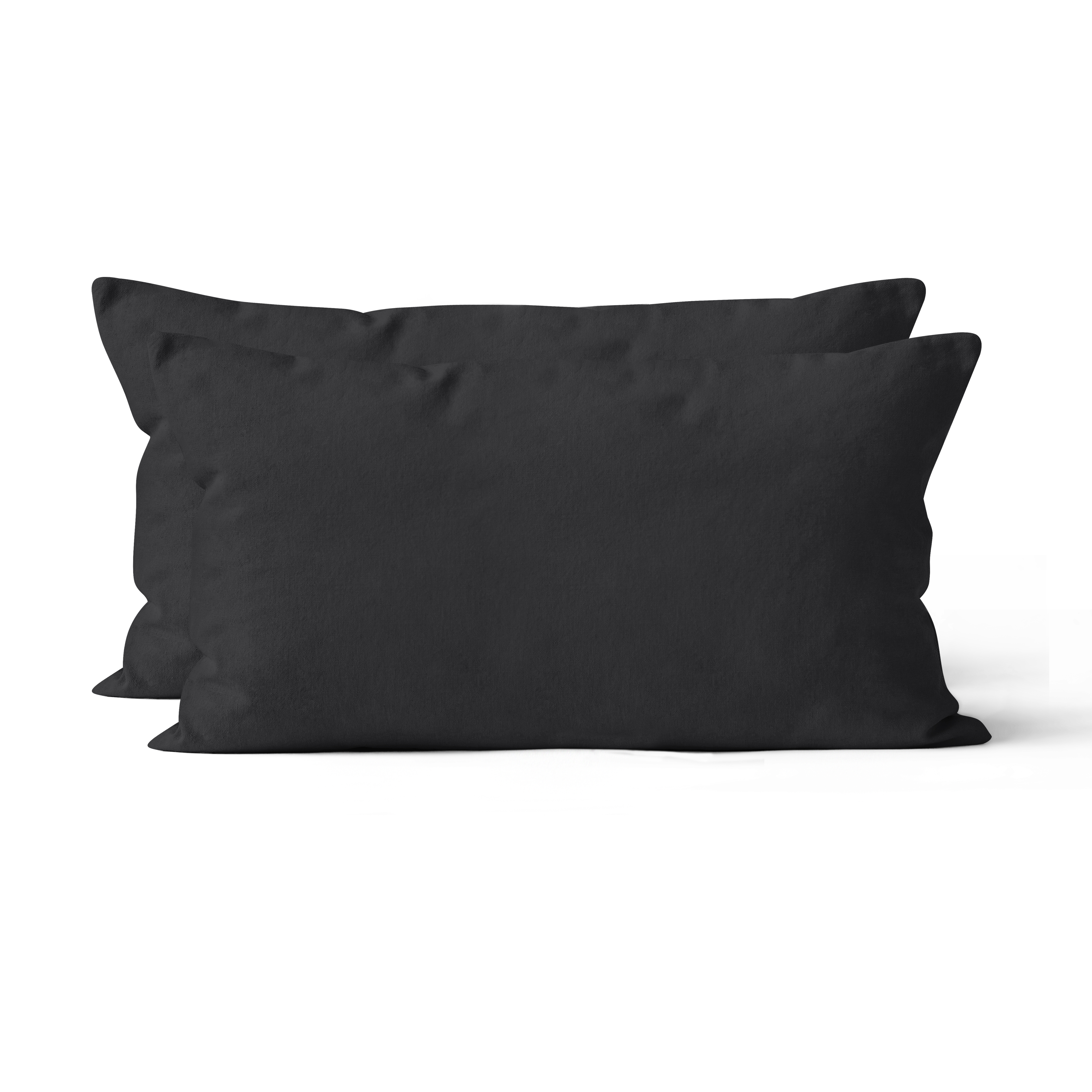 Jersey Kissenhüllen 40x80 cm schwarz