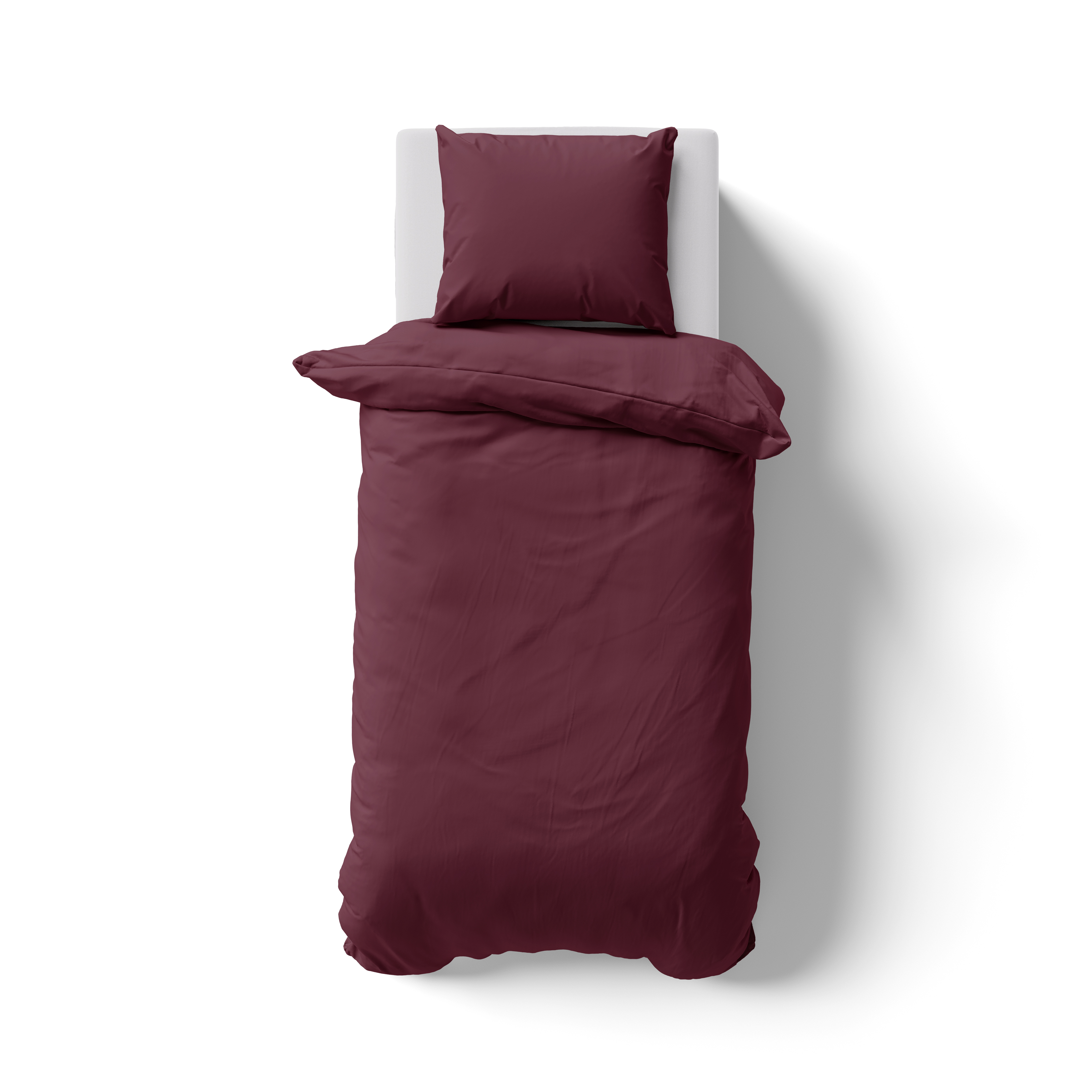 Renforcé UNI Bettwäsche 155x220 + 80x80 cm bordeaux