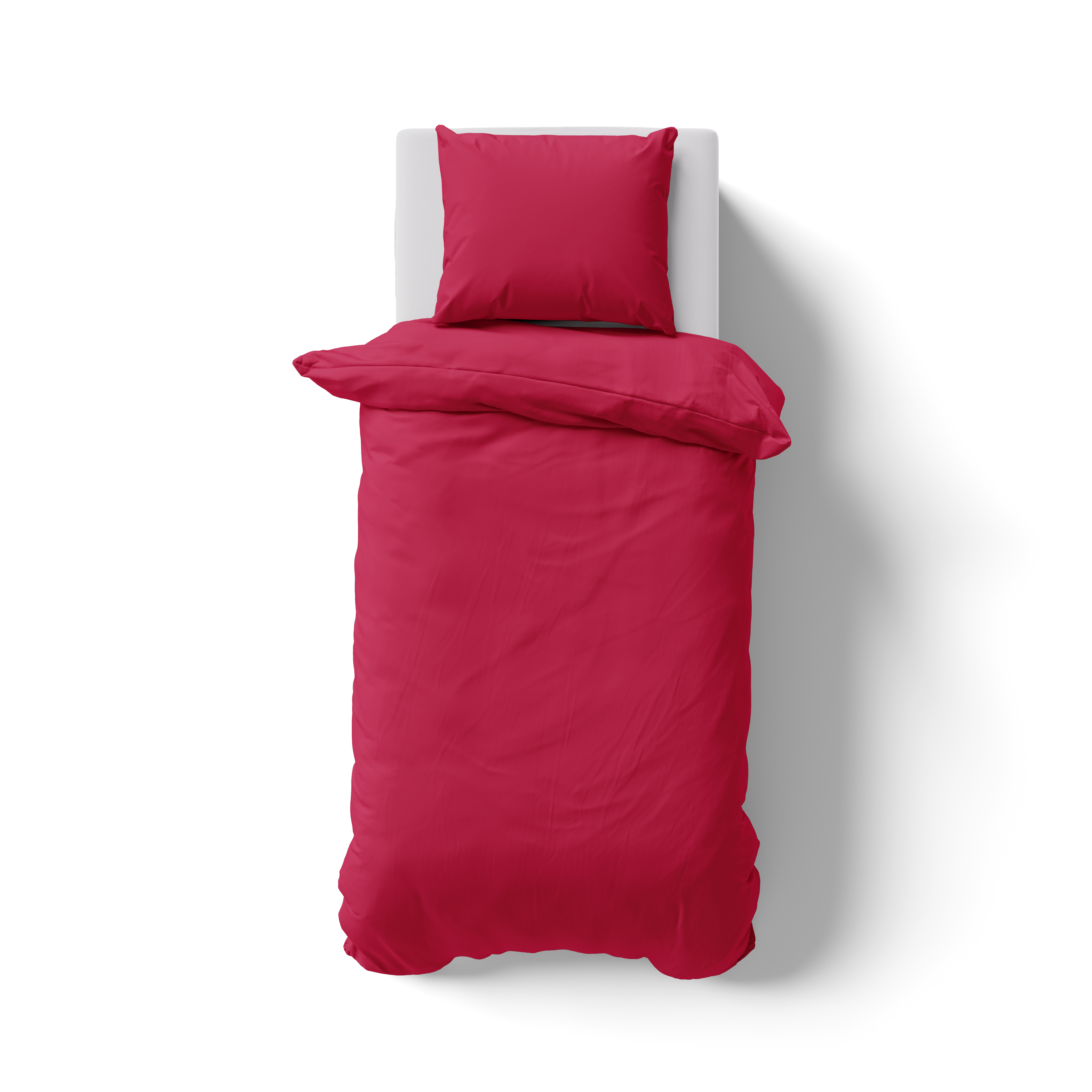 Renforcé UNI Bettwäsche 155x220 + 80x80 cm rot